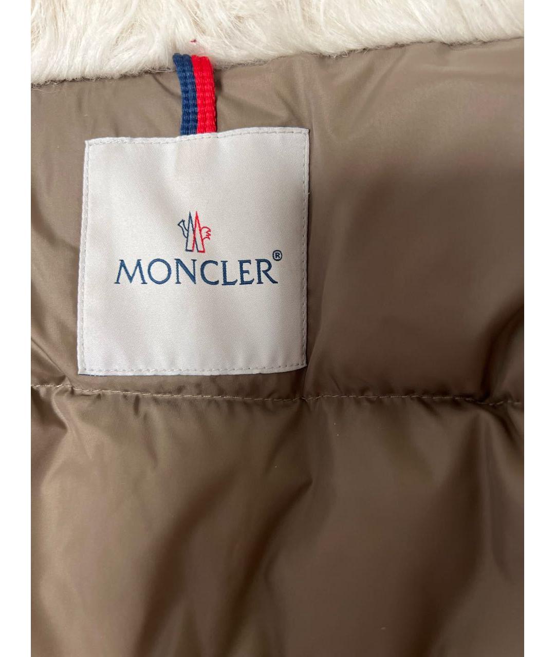 MONCLER Бежевая дубленка, фото 4