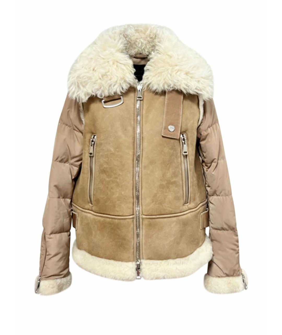 MONCLER Бежевая дубленка, фото 1