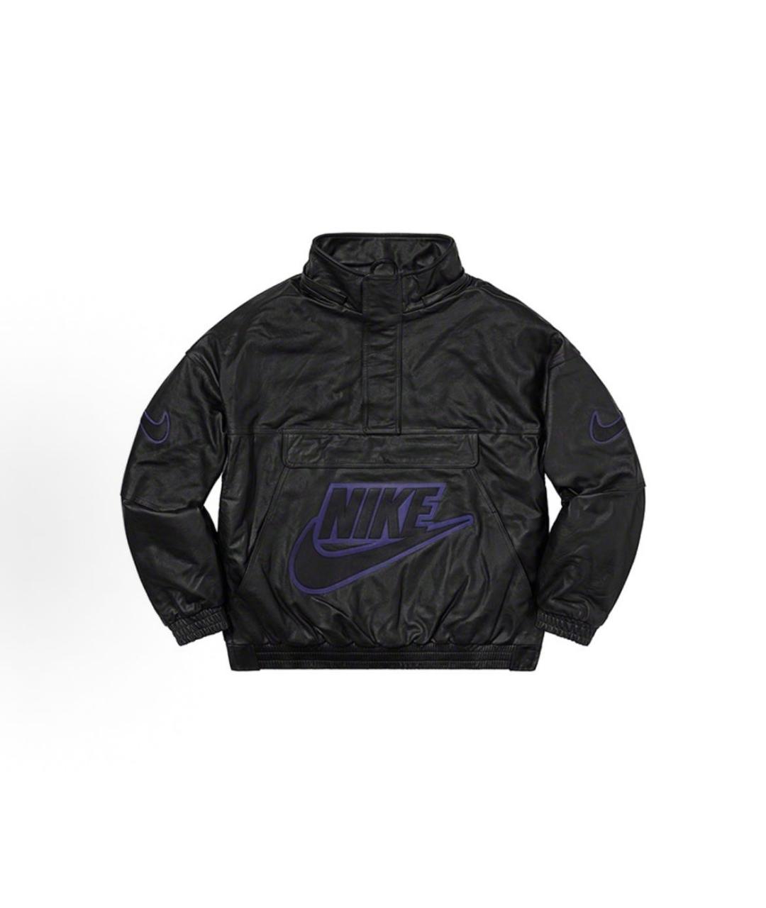 SUPREME Черная кожаная куртка, фото 3