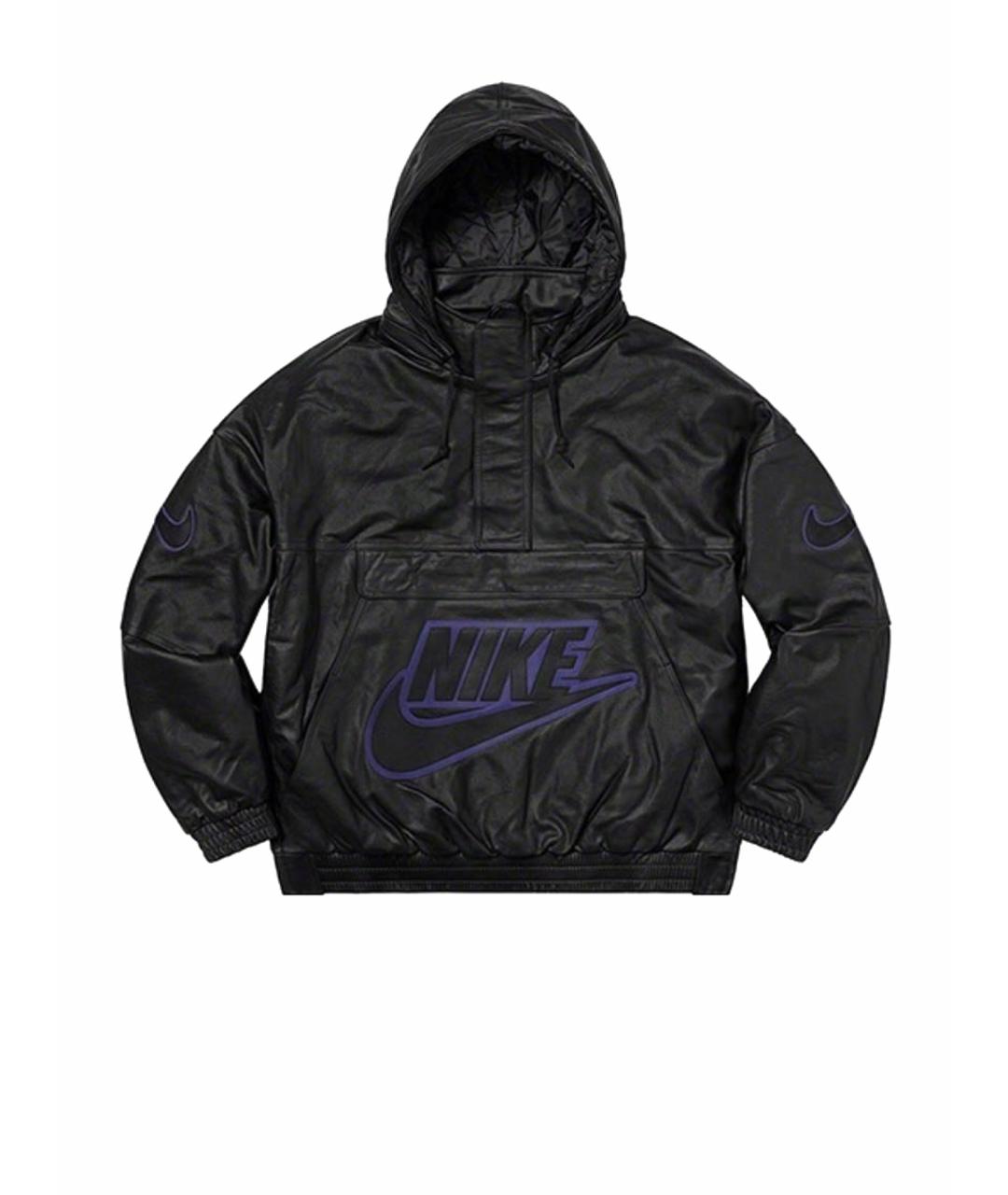 SUPREME Черная кожаная куртка, фото 1