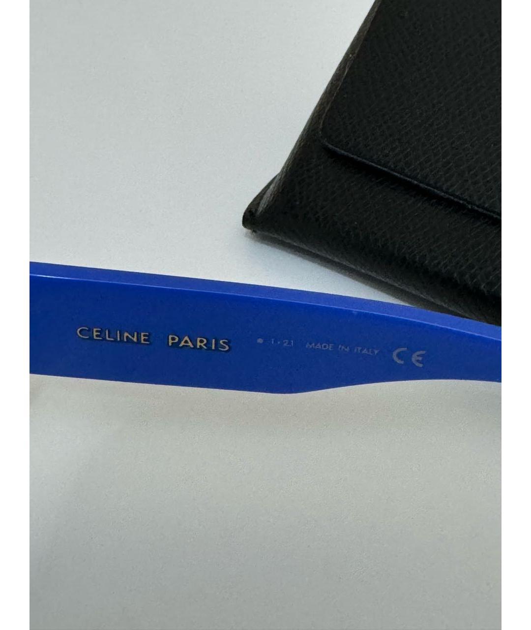 CELINE Синие пластиковые солнцезащитные очки, фото 6
