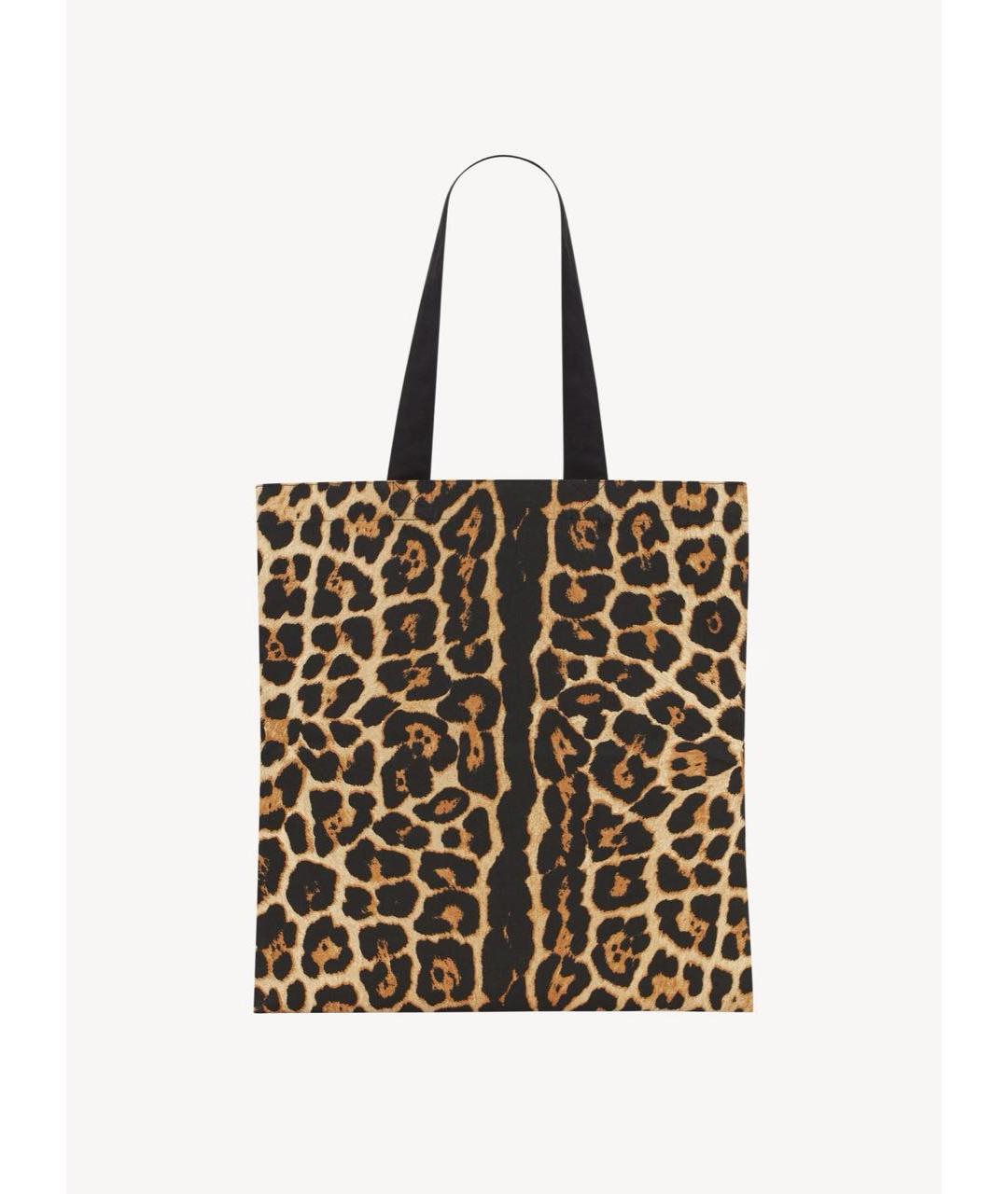 SAINT LAURENT Коричневая тканевая сумка тоут, фото 2