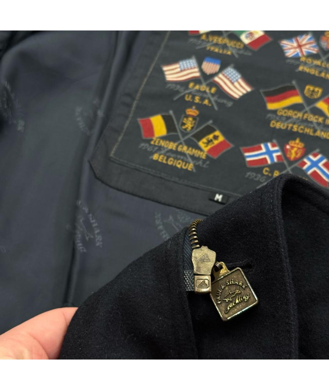 PAUL & SHARK Темно-синяя шерстяная куртка, фото 7