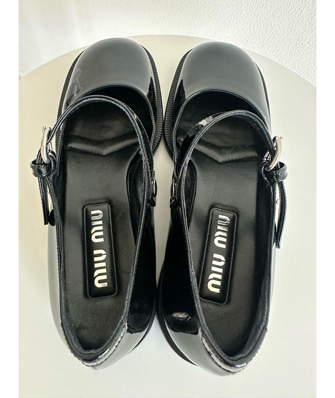 MIU MIU Черные туфли из лакированной кожи, фото 3