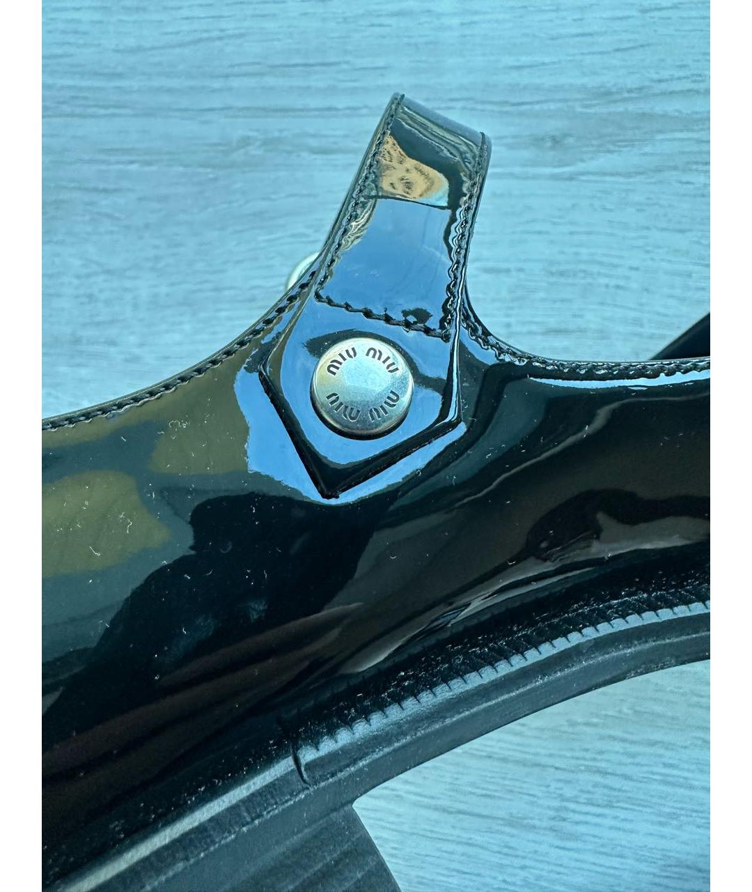 MIU MIU Черные туфли из лакированной кожи, фото 7