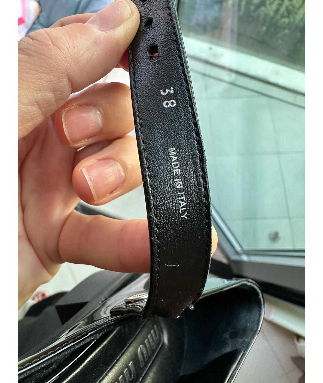 MIU MIU Черные туфли из лакированной кожи, фото 8