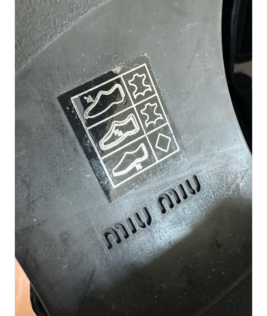 MIU MIU Черные туфли из лакированной кожи, фото 5