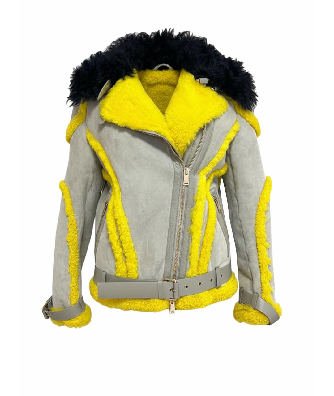 VERSACE Серая дубленка, фото 1