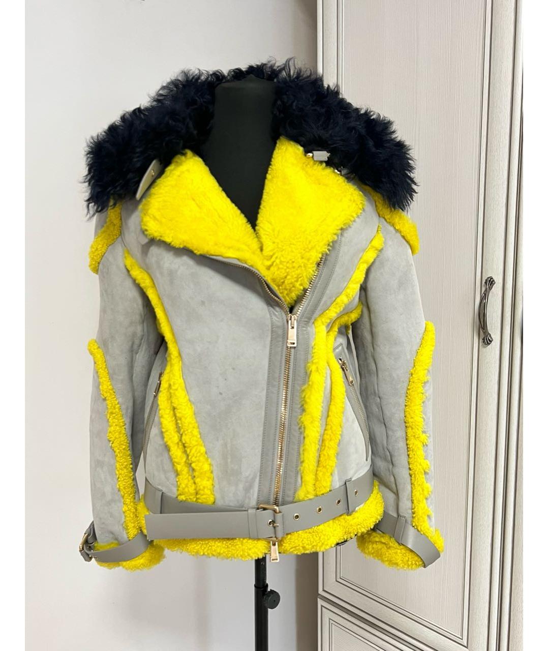 VERSACE Серая дубленка, фото 8