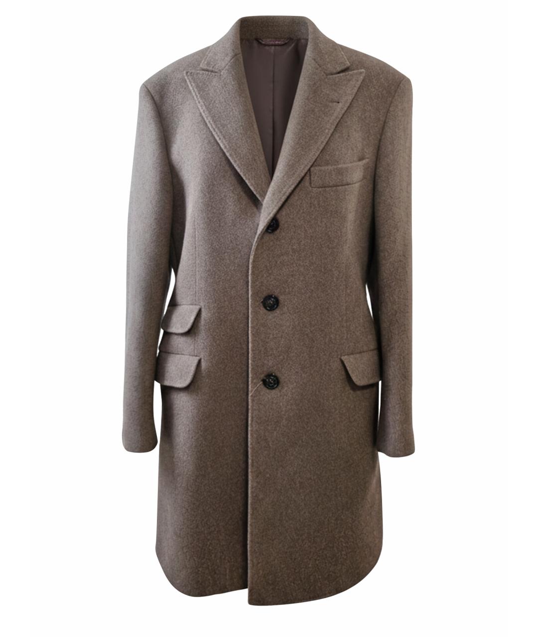 BRUNELLO CUCINELLI Бежевое шерстяное пальто, фото 1
