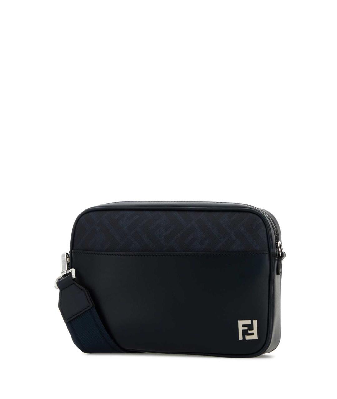 FENDI Темно-синяя кожаная сумка на плечо, фото 2