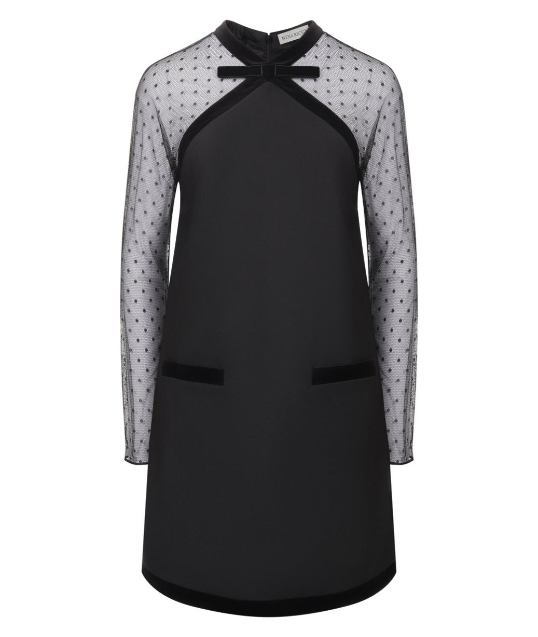 NINA RICCI Черное шерстяное платье, фото 1