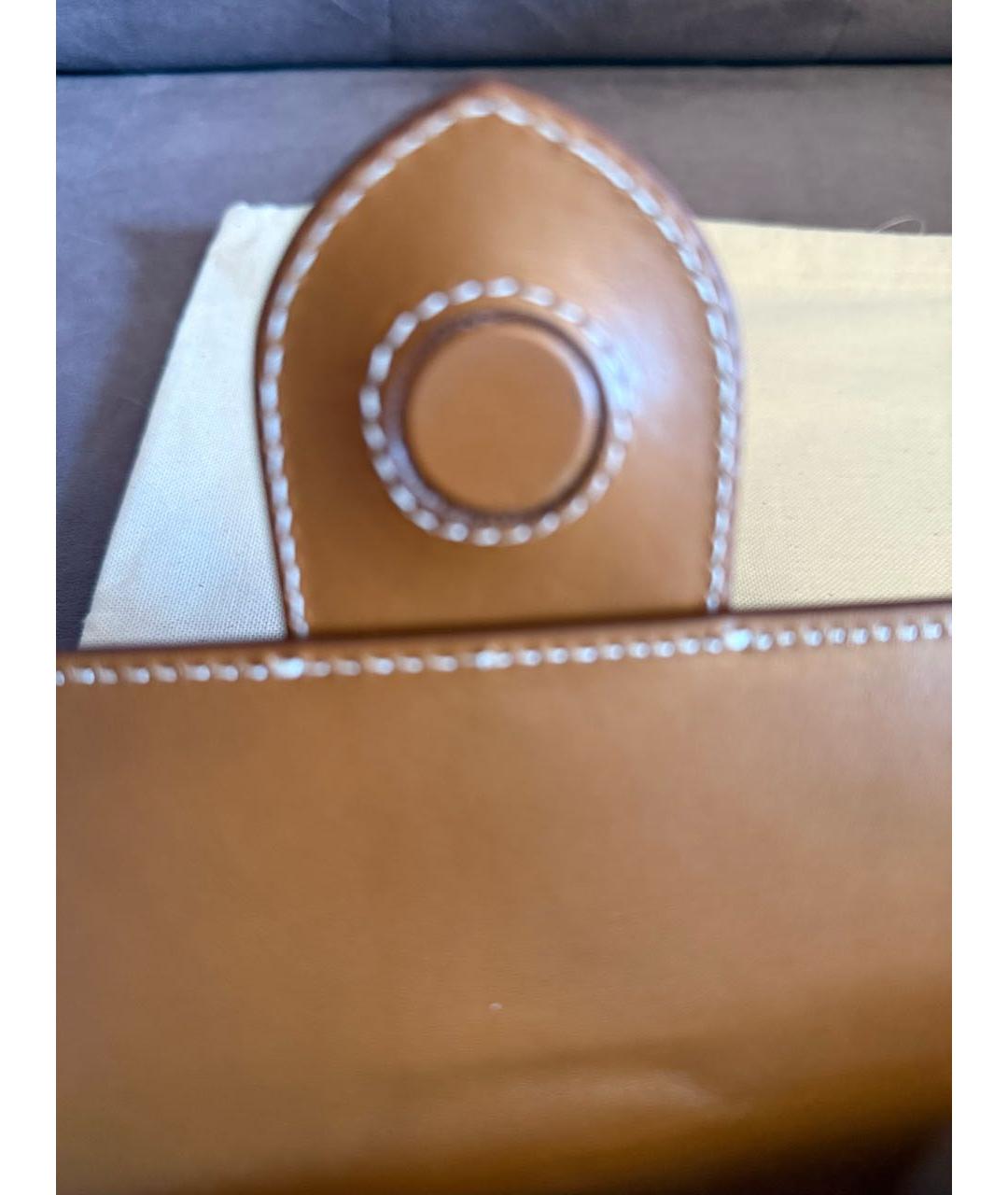 JACQUEMUS Коричневая кожаная сумка с короткими ручками, фото 7