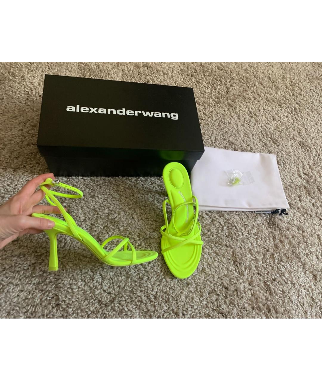 ALEXANDER WANG Салатовые босоножки, фото 3