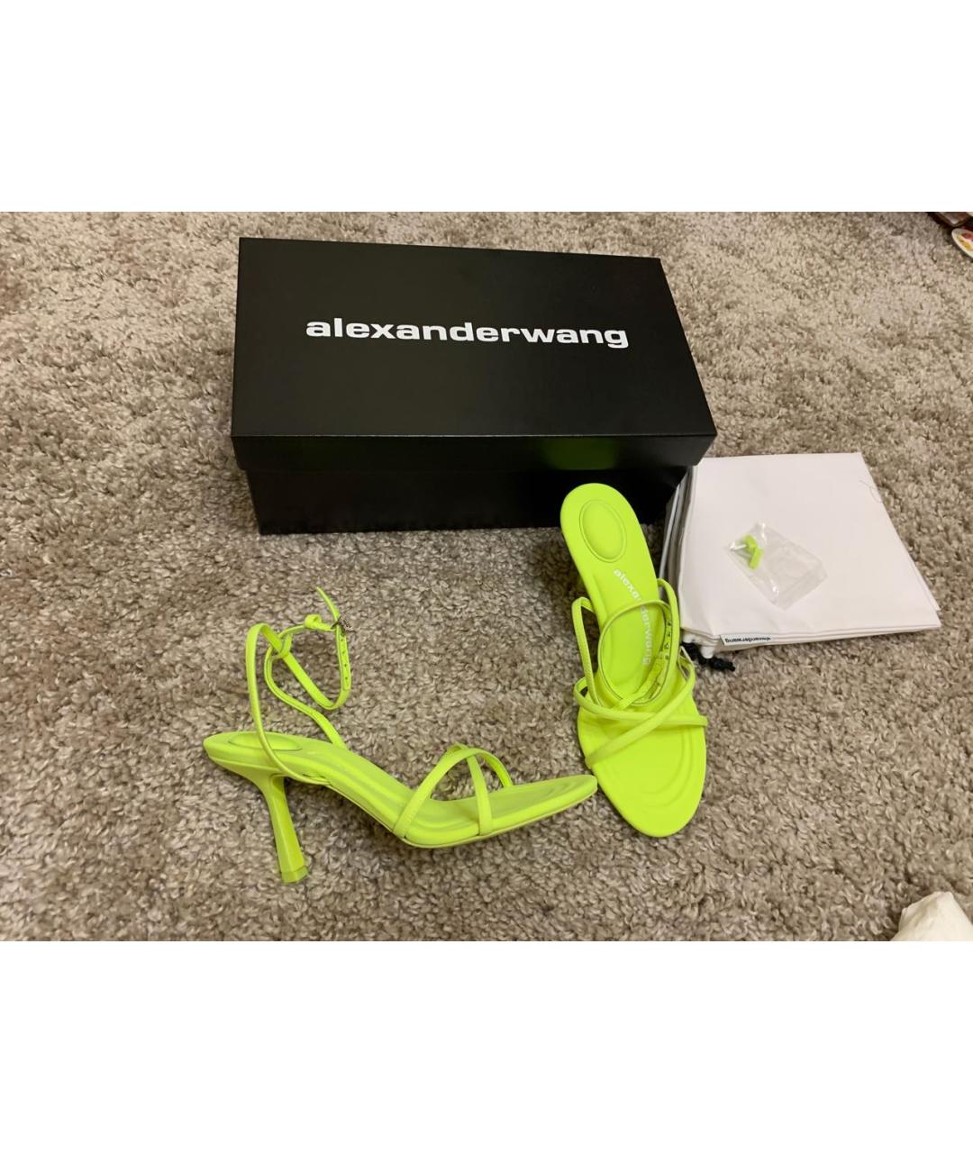 ALEXANDER WANG Салатовые босоножки, фото 2