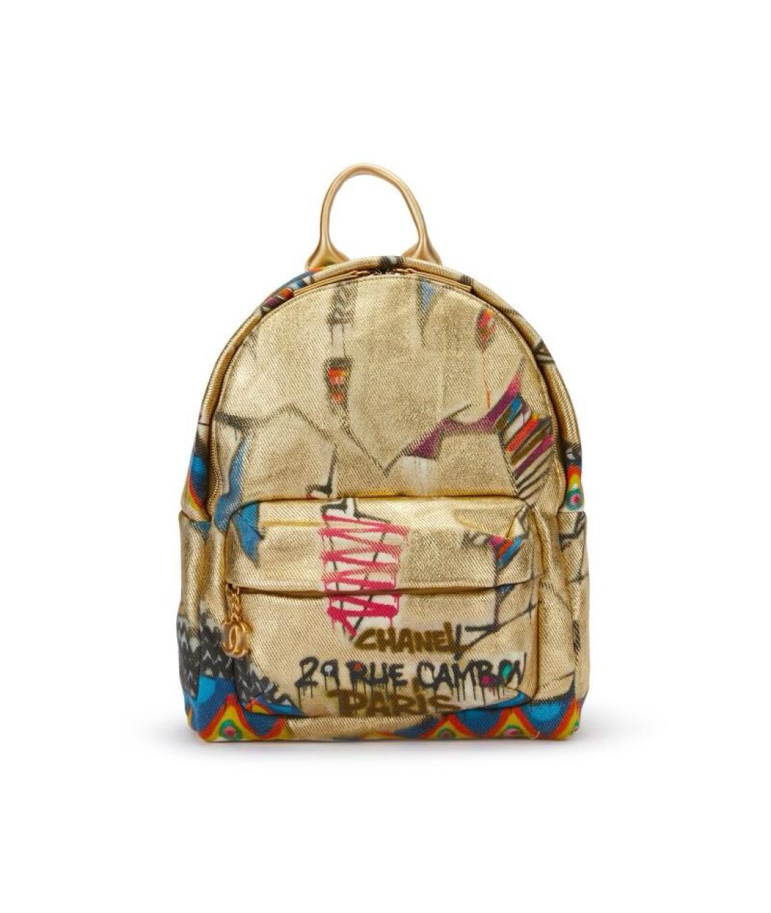 CHANEL Золотой деним рюкзак, фото 1