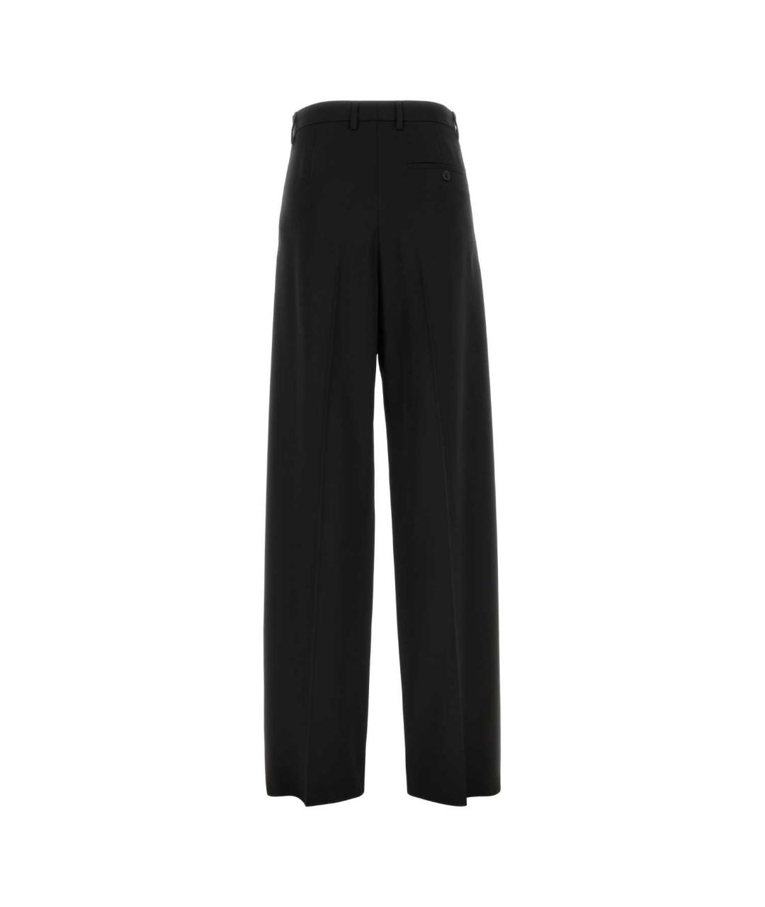 BALENCIAGA Черные шерстяные прямые брюки, фото 2