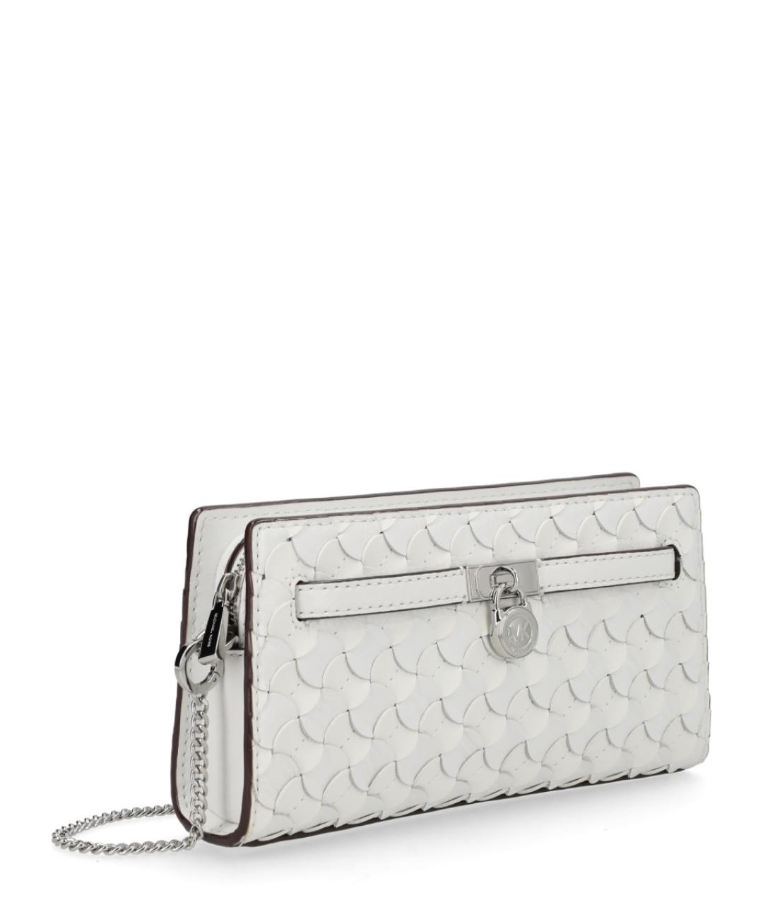 MICHAEL KORS Белая кожаная сумка через плечо, фото 3