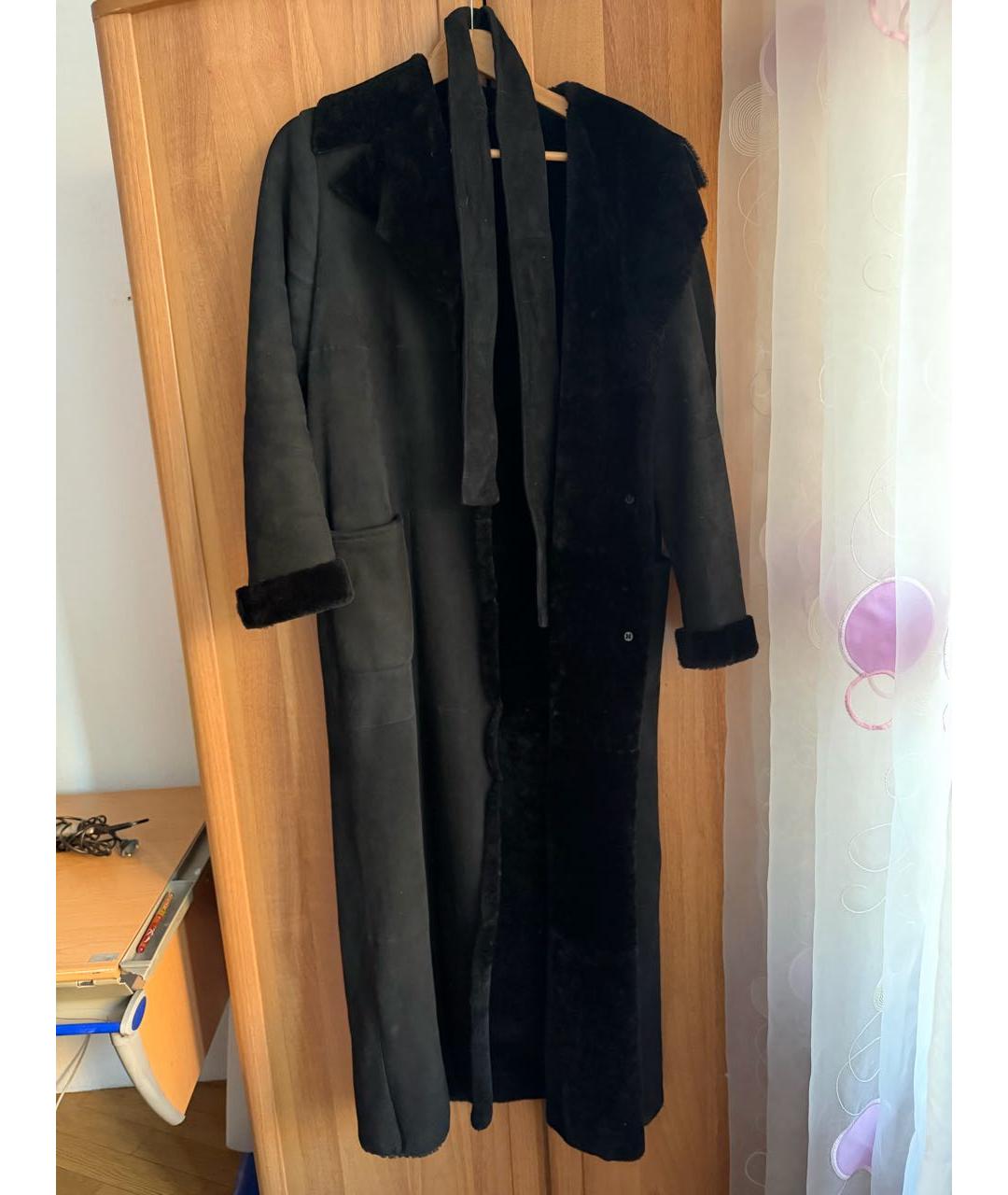 CERRUTI 1881 Черная замшевая дубленка, фото 5