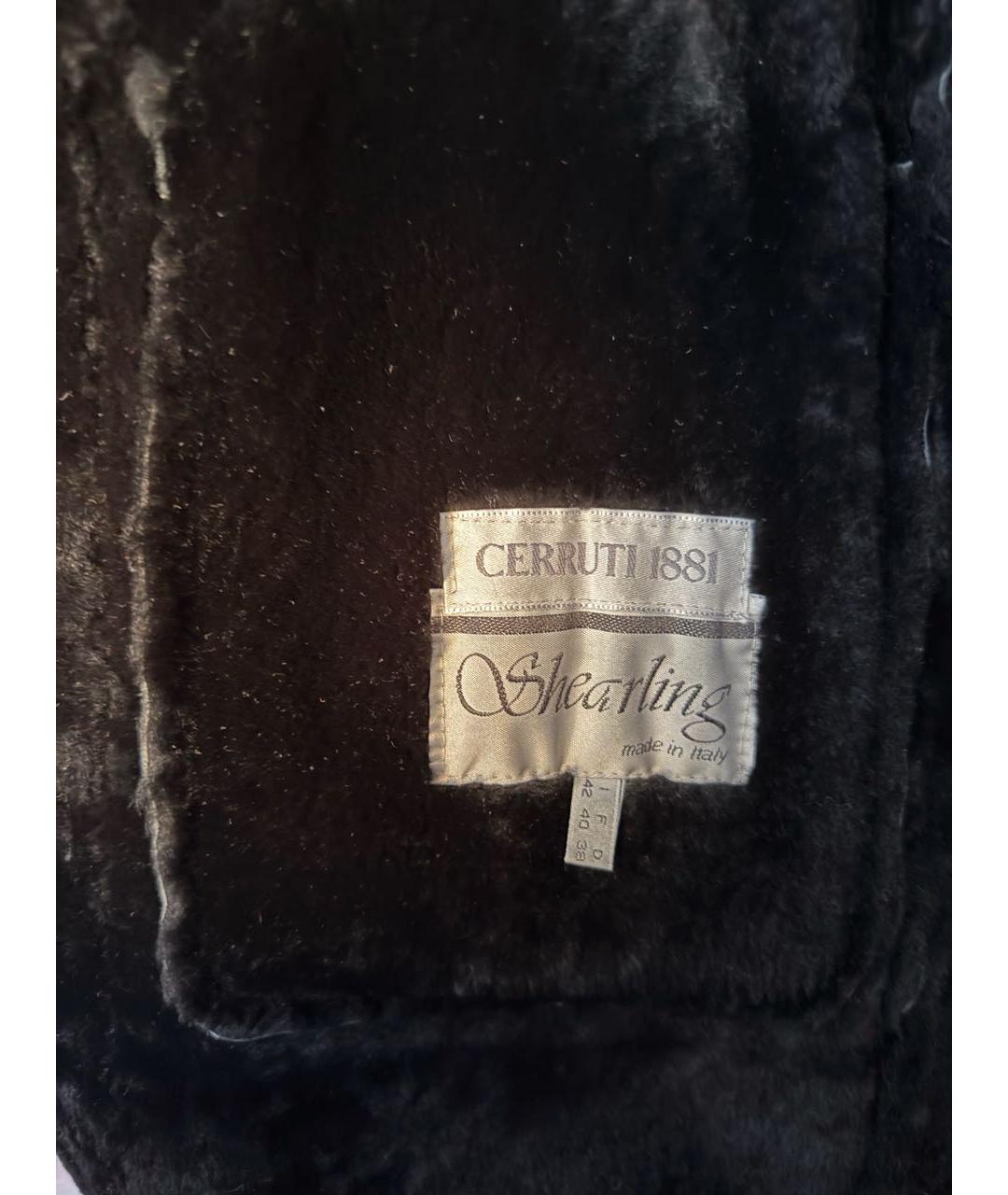 CERRUTI 1881 Черная замшевая дубленка, фото 2