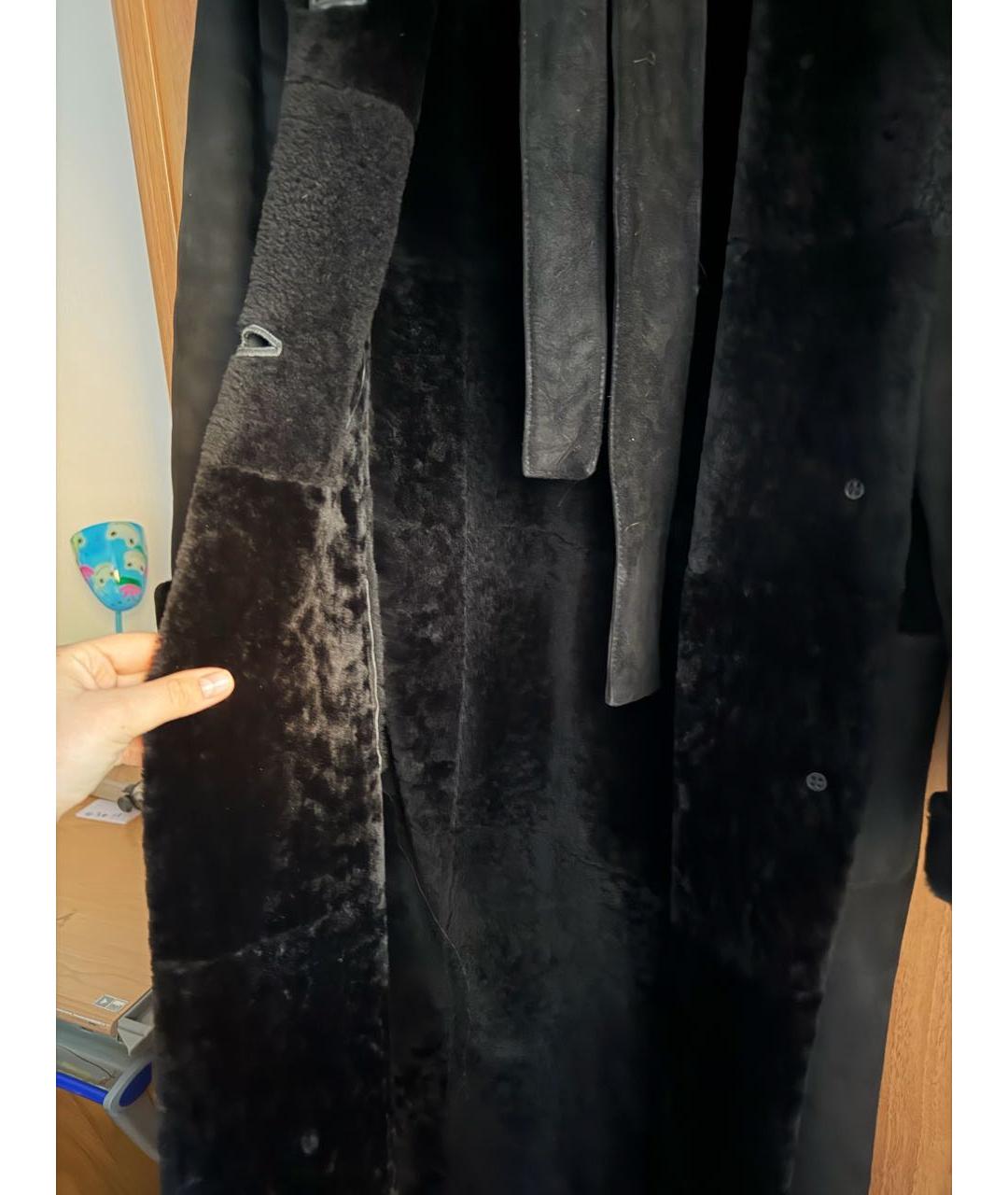 CERRUTI 1881 Черная замшевая дубленка, фото 4