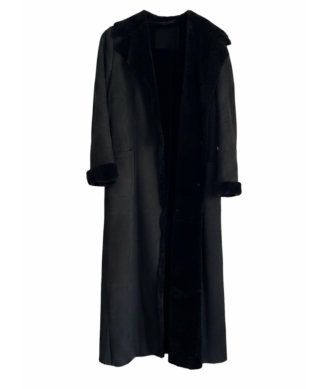 CERRUTI 1881 Черная замшевая дубленка, фото 1