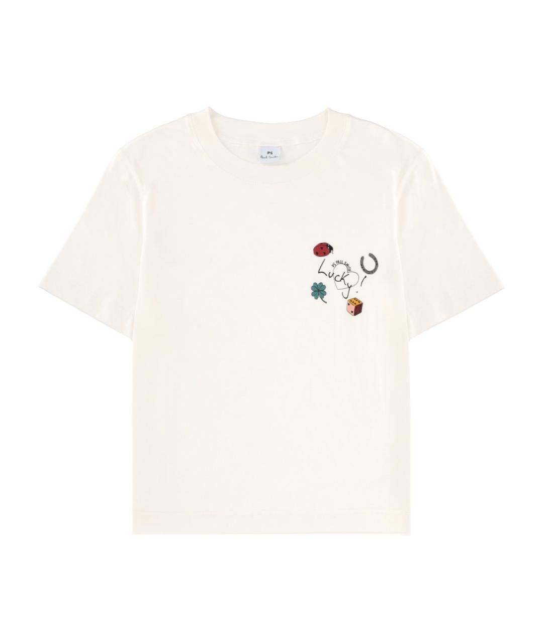 PS BY PAUL SMITH Белая хлопковая футболка, фото 1