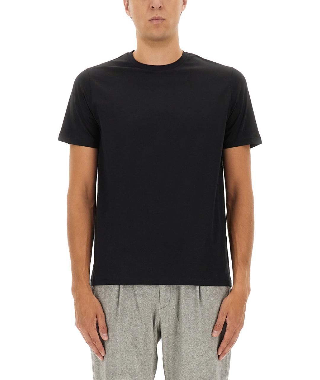 HERNO Черная хлопковая футболка, фото 1