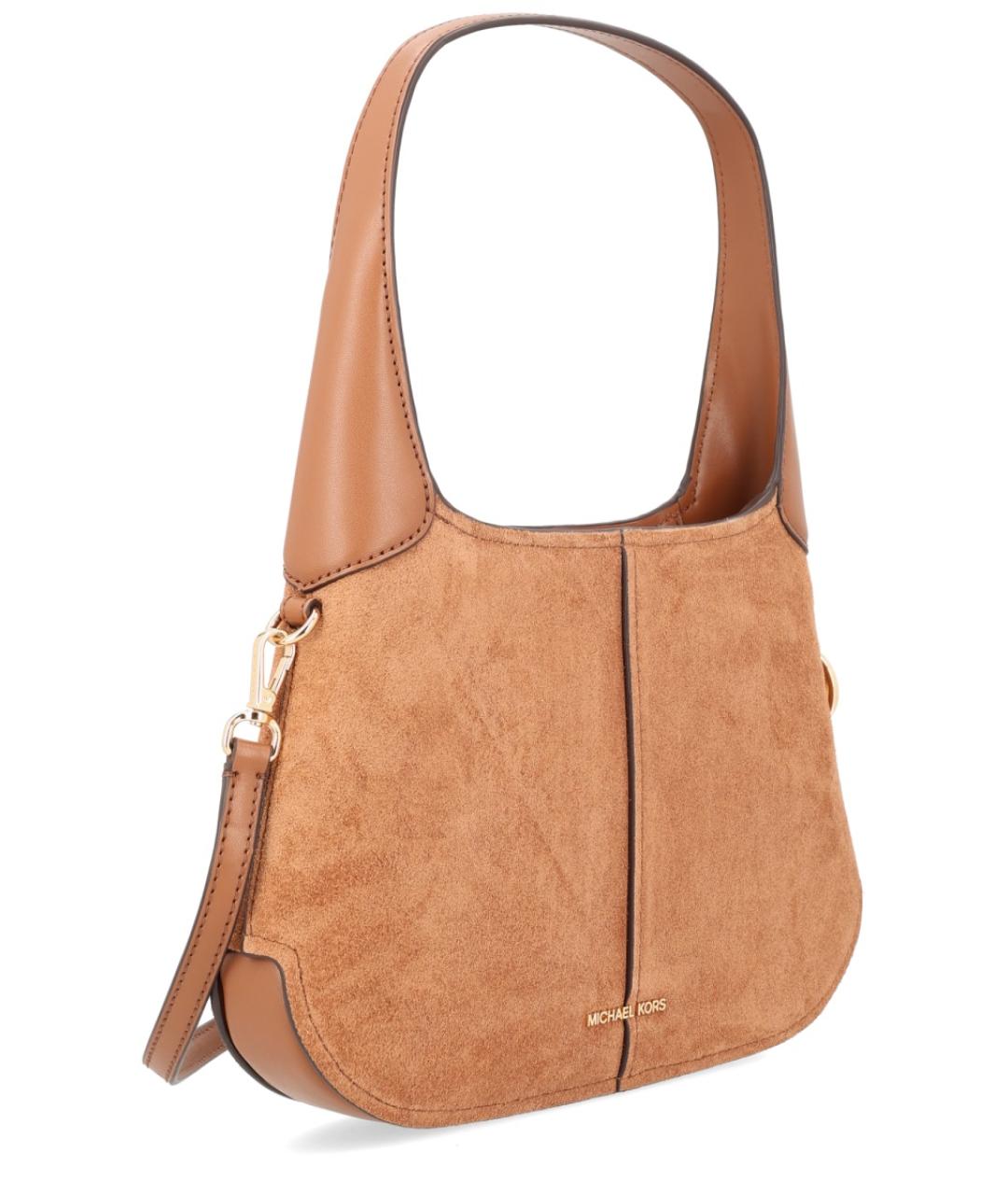 MICHAEL KORS Коричневая кожаная сумка через плечо, фото 3