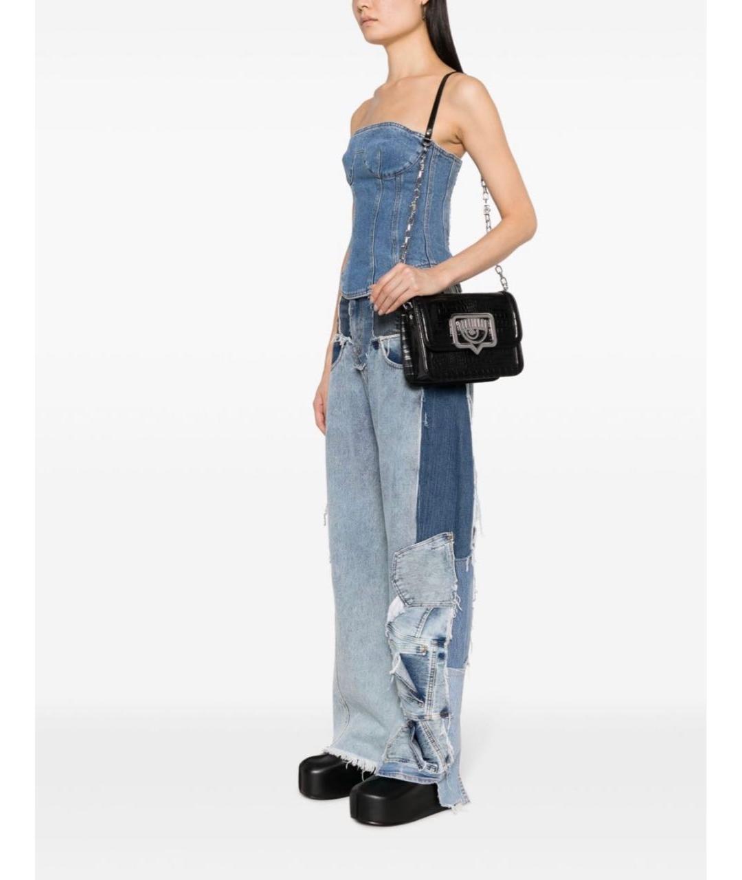 CHIARA FERRAGNI Черная сумка через плечо, фото 3