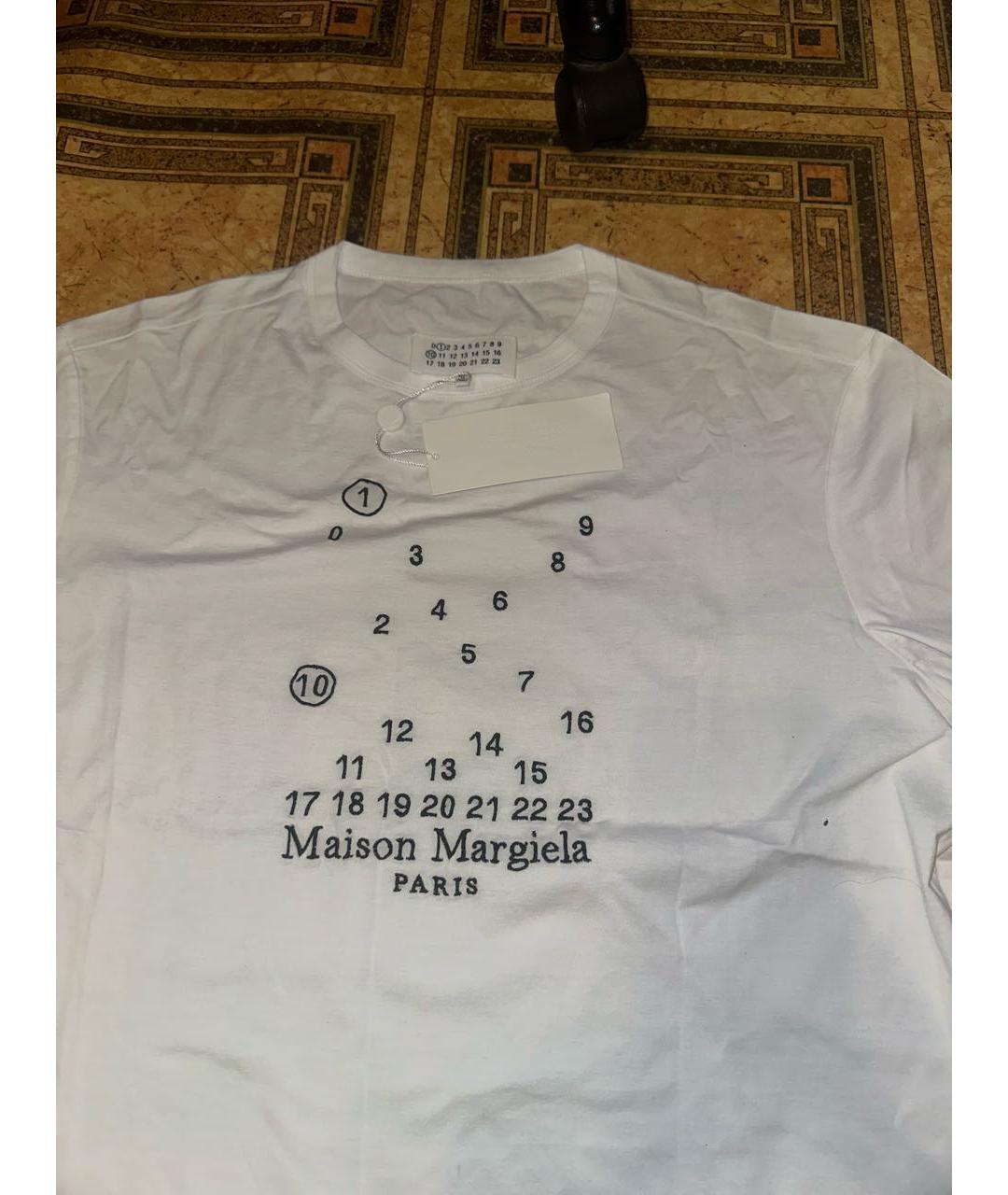MAISON MARGIELA Белая хлопковая футболка, фото 3