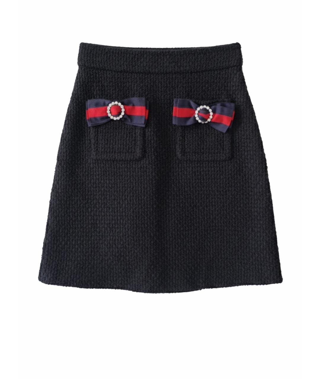 GUCCI Черная юбка мини, фото 1