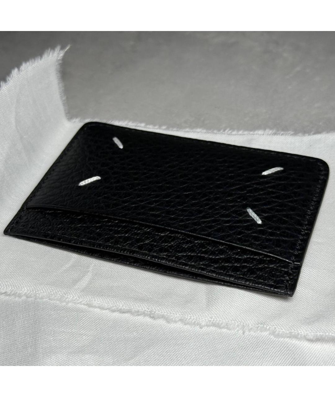 MAISON MARGIELA Черный кожаный кардхолдер, фото 2