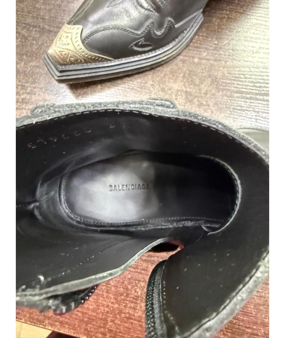 BALENCIAGA Черные ботинки, фото 9