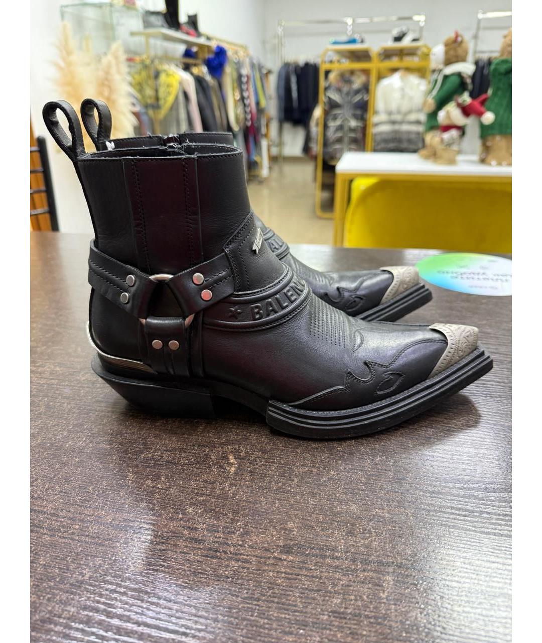 BALENCIAGA Черные ботинки, фото 2