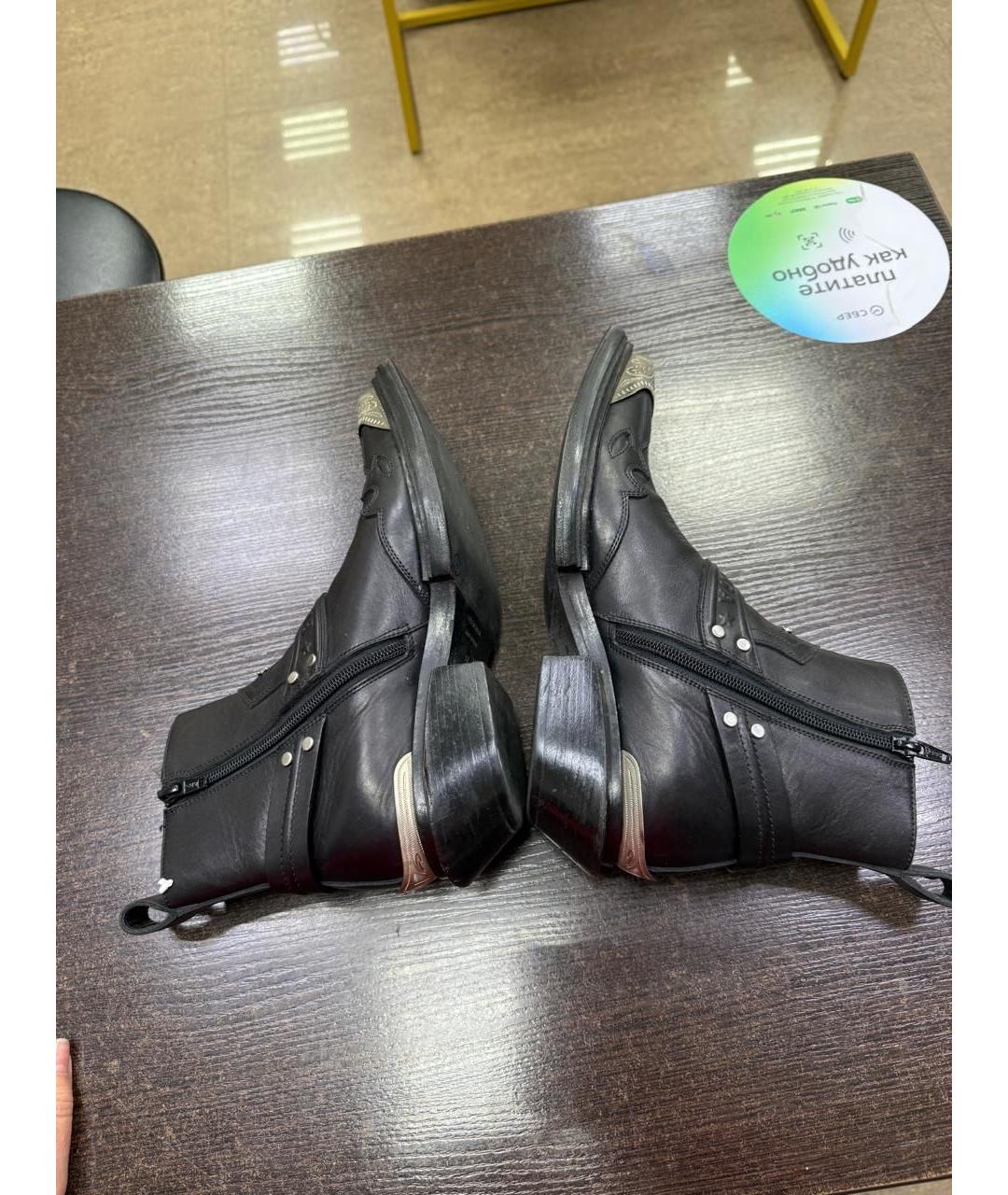 BALENCIAGA Черные ботинки, фото 4