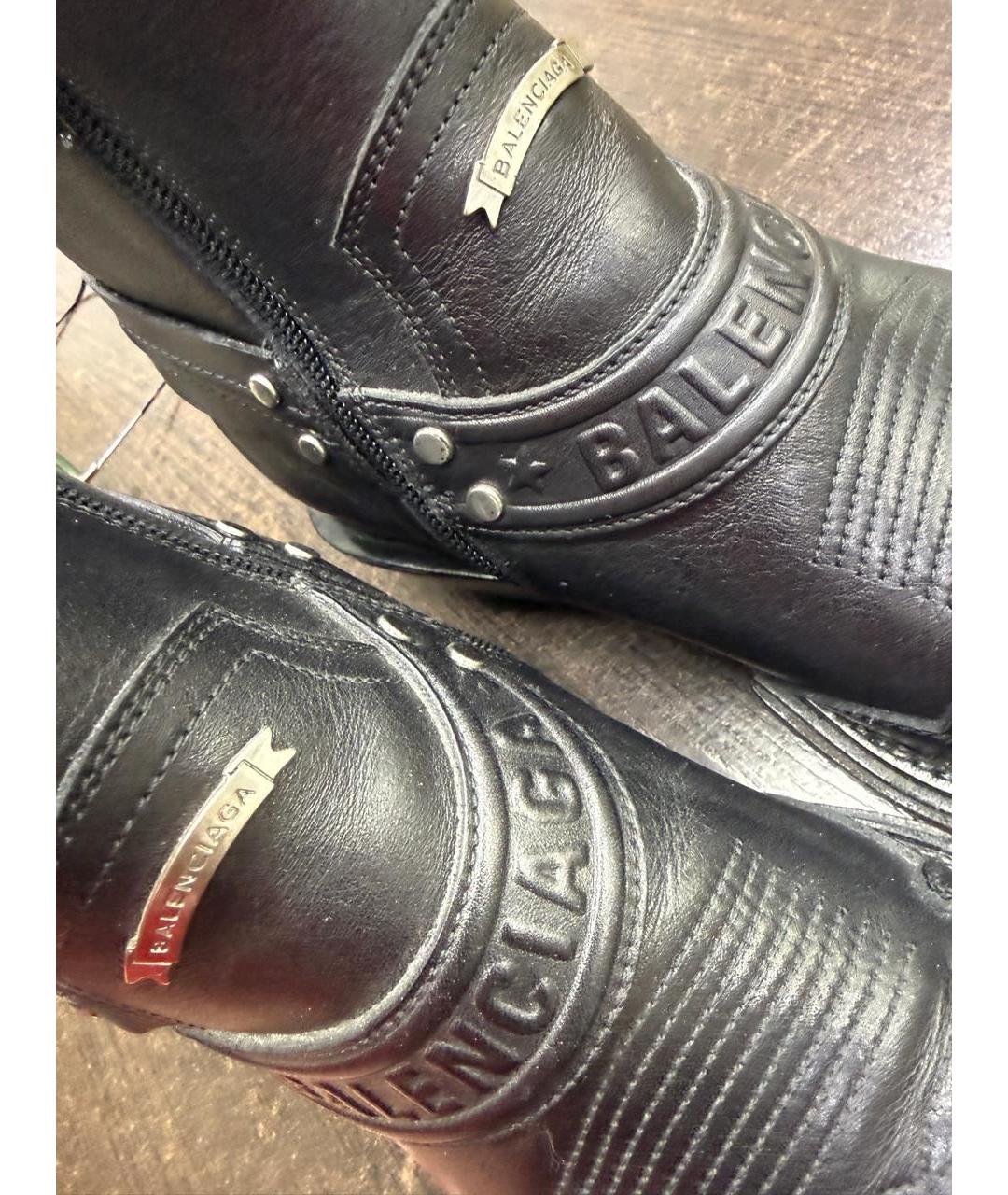 BALENCIAGA Черные ботинки, фото 7
