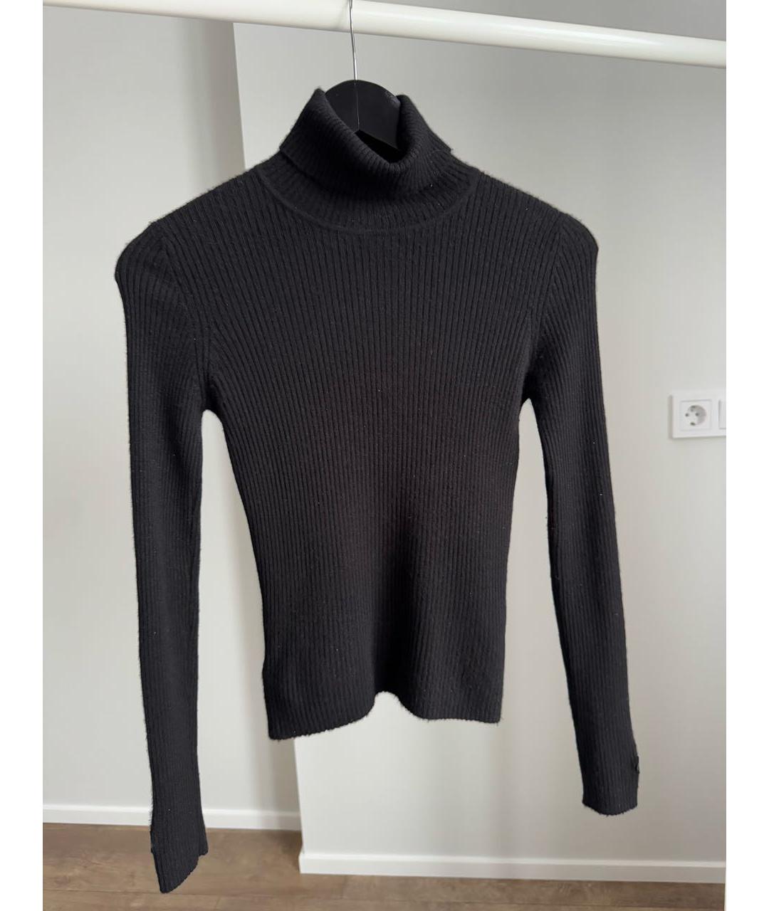 CHROME HEARTS Черная кашемировая водолазка, фото 9
