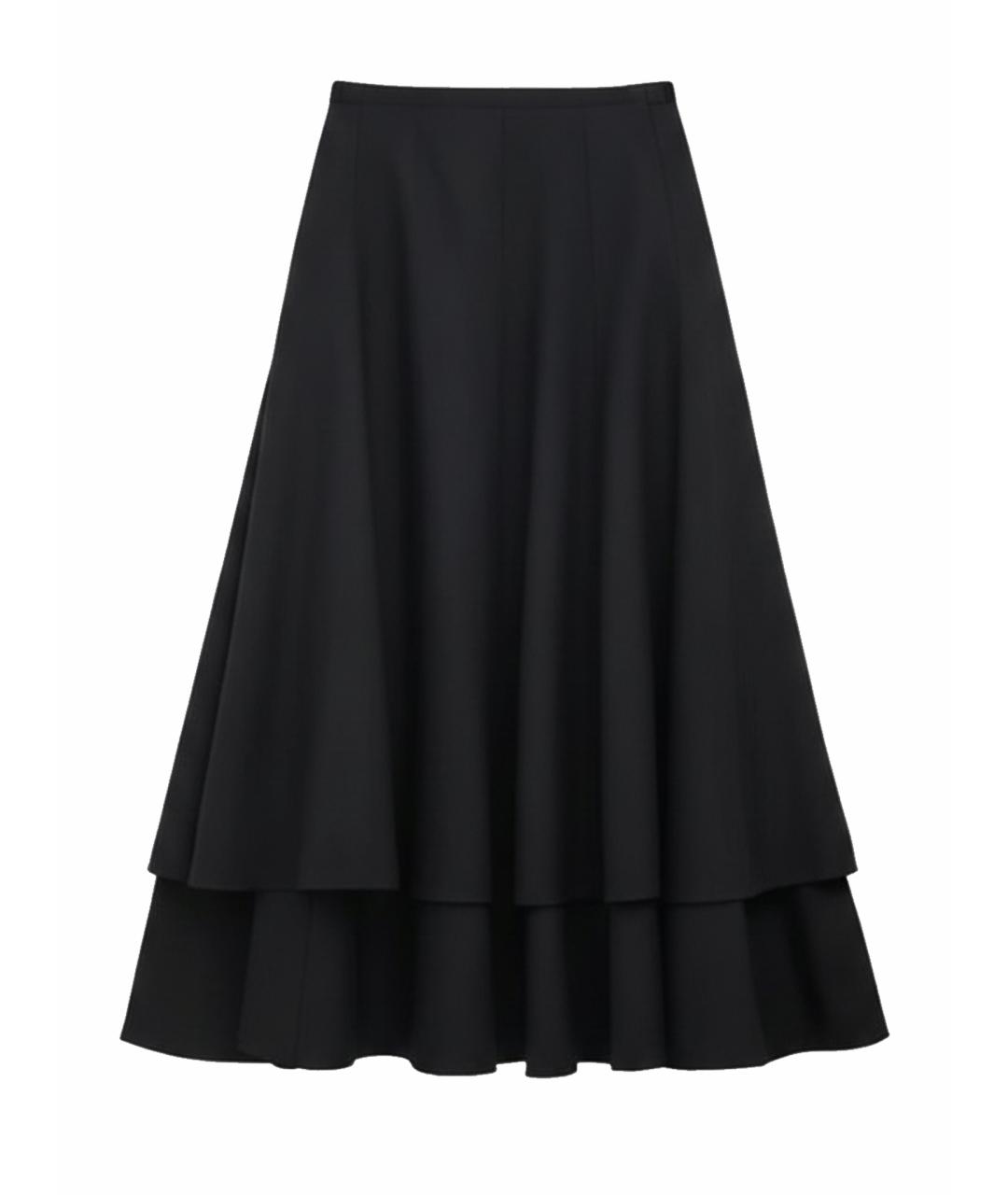LOEWE Черная шерстяная юбка макси, фото 1