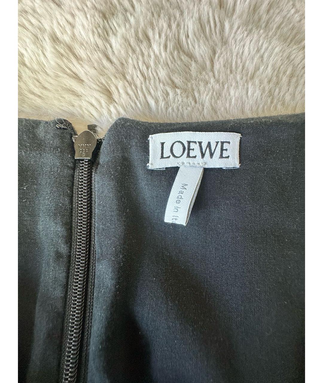 LOEWE Черная шерстяная юбка макси, фото 3
