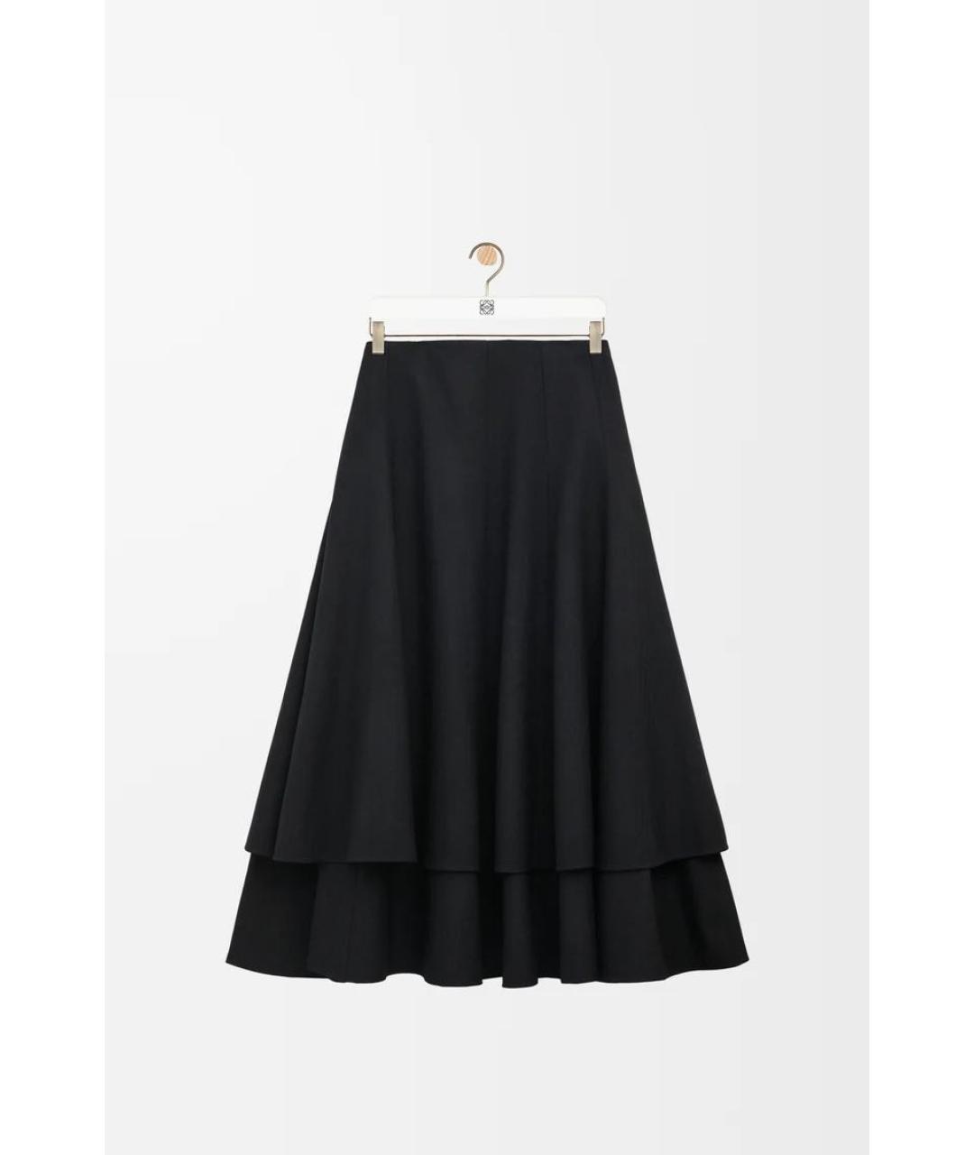 LOEWE Черная шерстяная юбка макси, фото 8