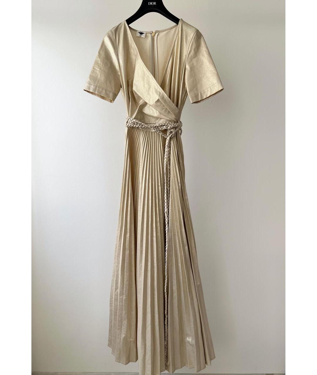 CHRISTIAN DIOR Бежевый сарафан, фото 9