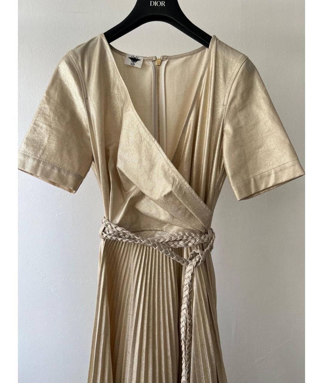 CHRISTIAN DIOR Бежевый сарафан, фото 2