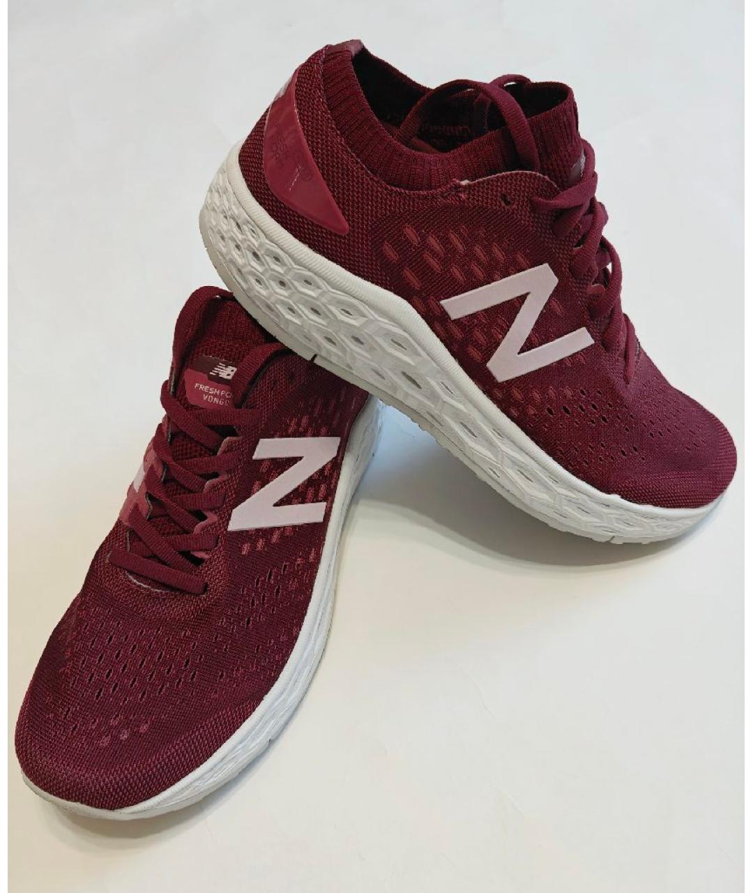 NEW BALANCE Бордовые текстильные кроссовки, фото 6
