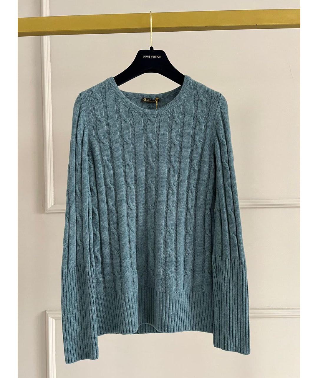 LORO PIANA Голубой джемпер / свитер, фото 7