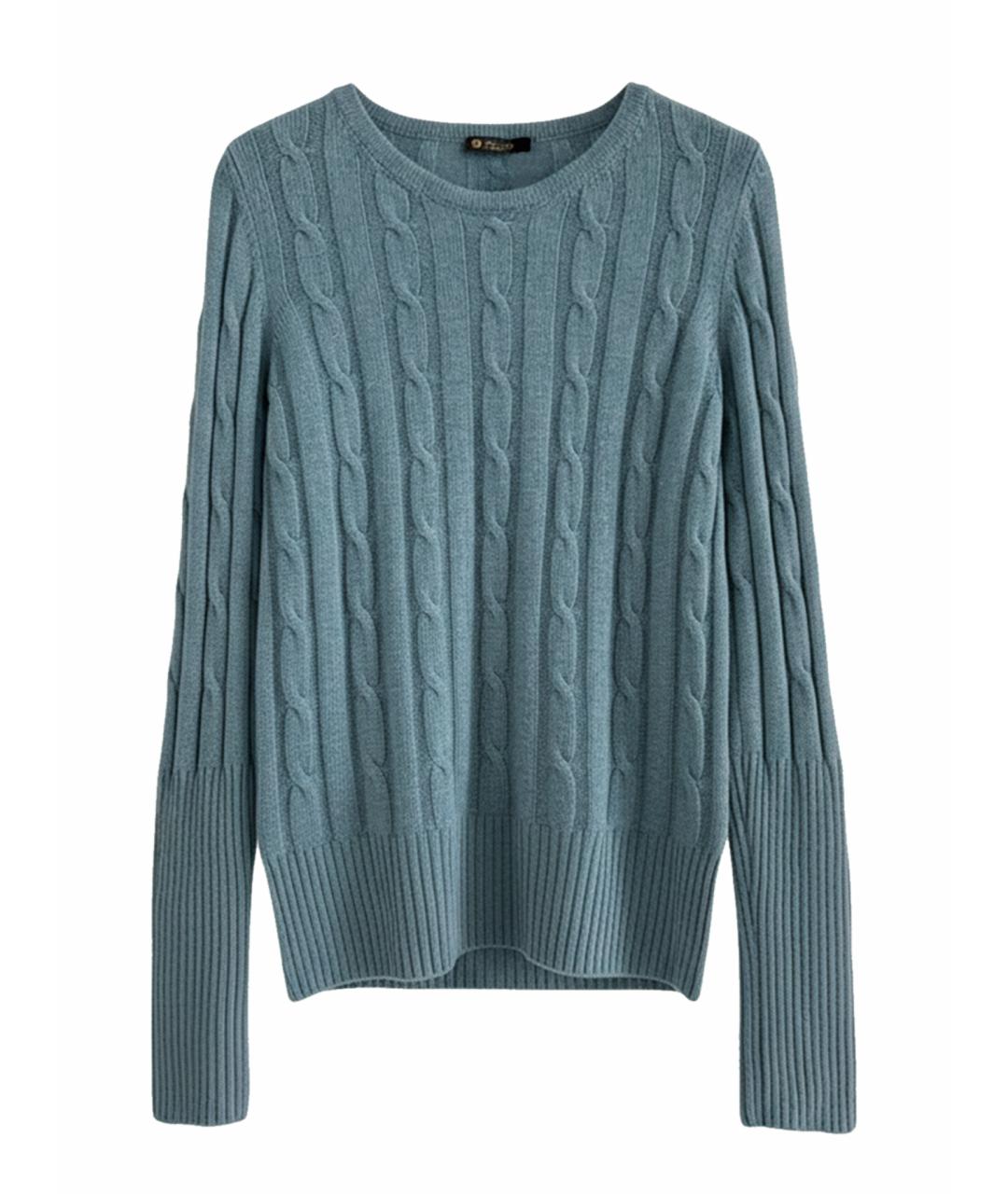 LORO PIANA Голубой джемпер / свитер, фото 1