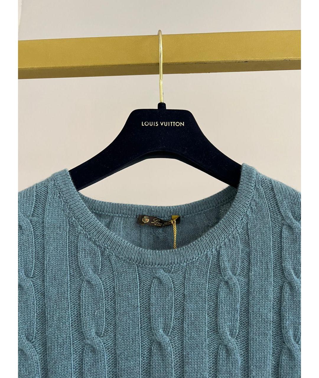 LORO PIANA Голубой джемпер / свитер, фото 2