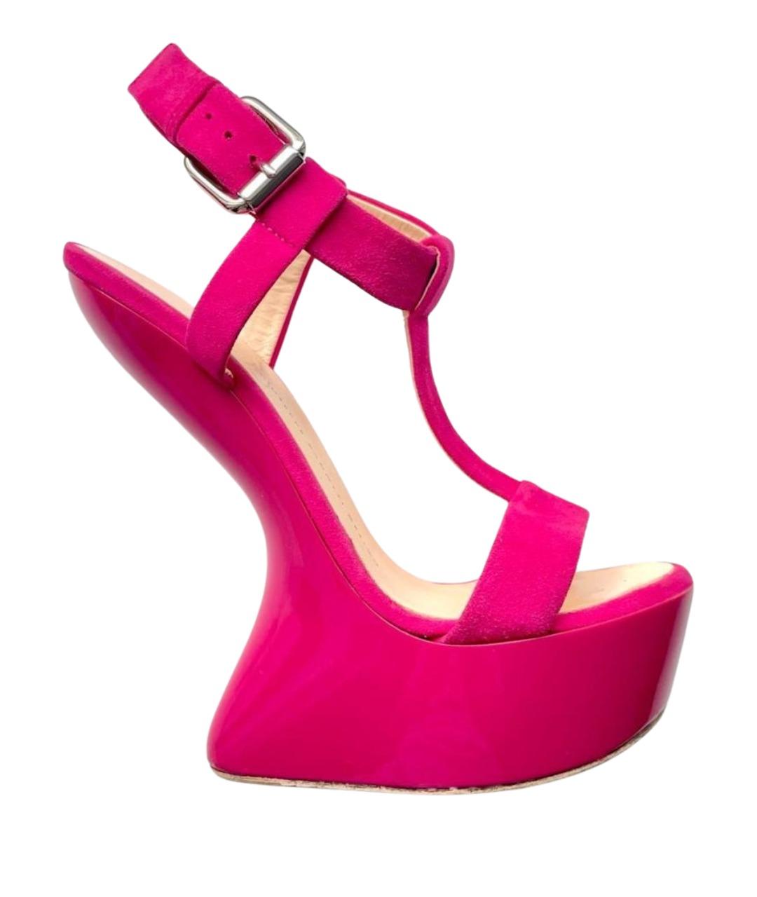 GIUSEPPE ZANOTTI DESIGN Розовые замшевые босоножки, фото 1