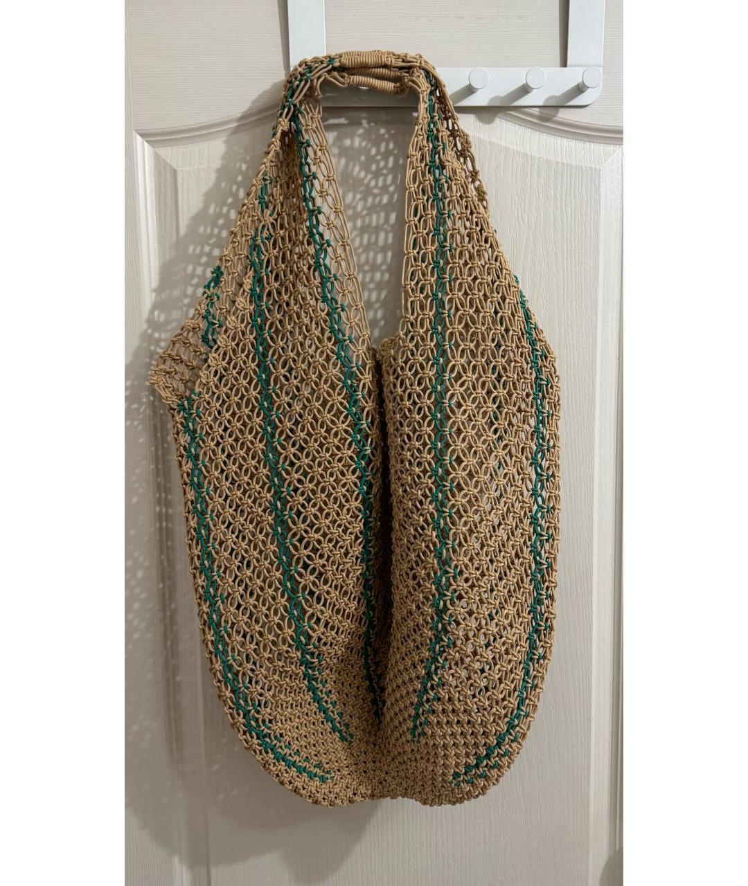 COS Зеленая хлопковая пляжная сумка, фото 7