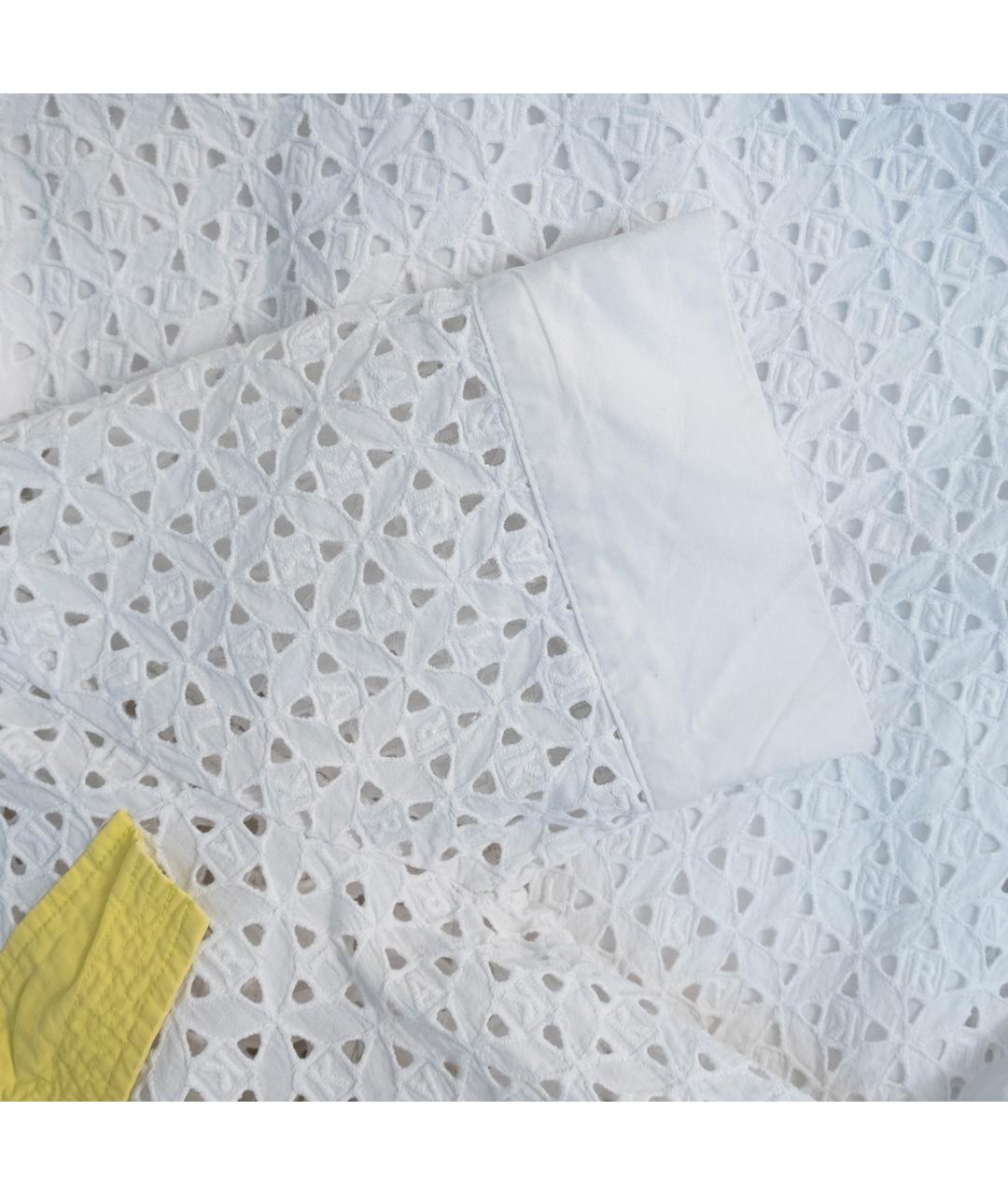 KARL LAGERFELD Белое хлопковое повседневное платье, фото 4